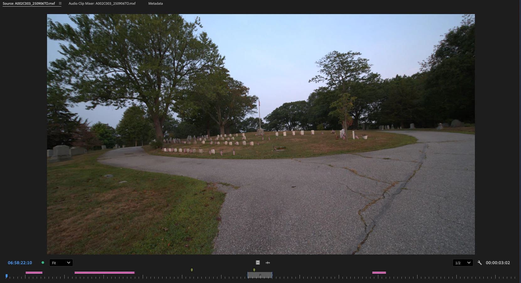 A line in the source monitor that shows what parts of a clip you've ...