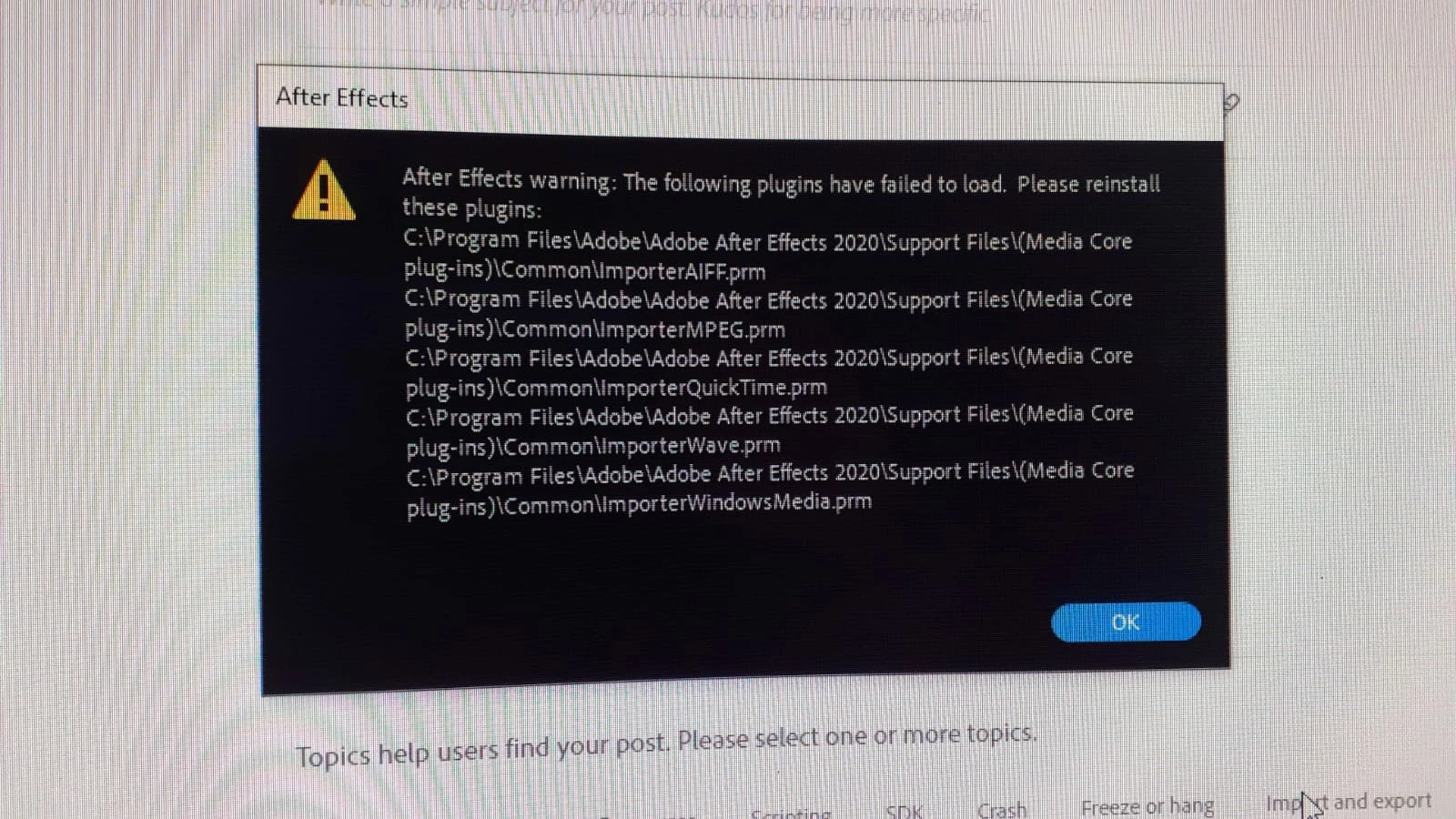 Plugin load Failed | Community