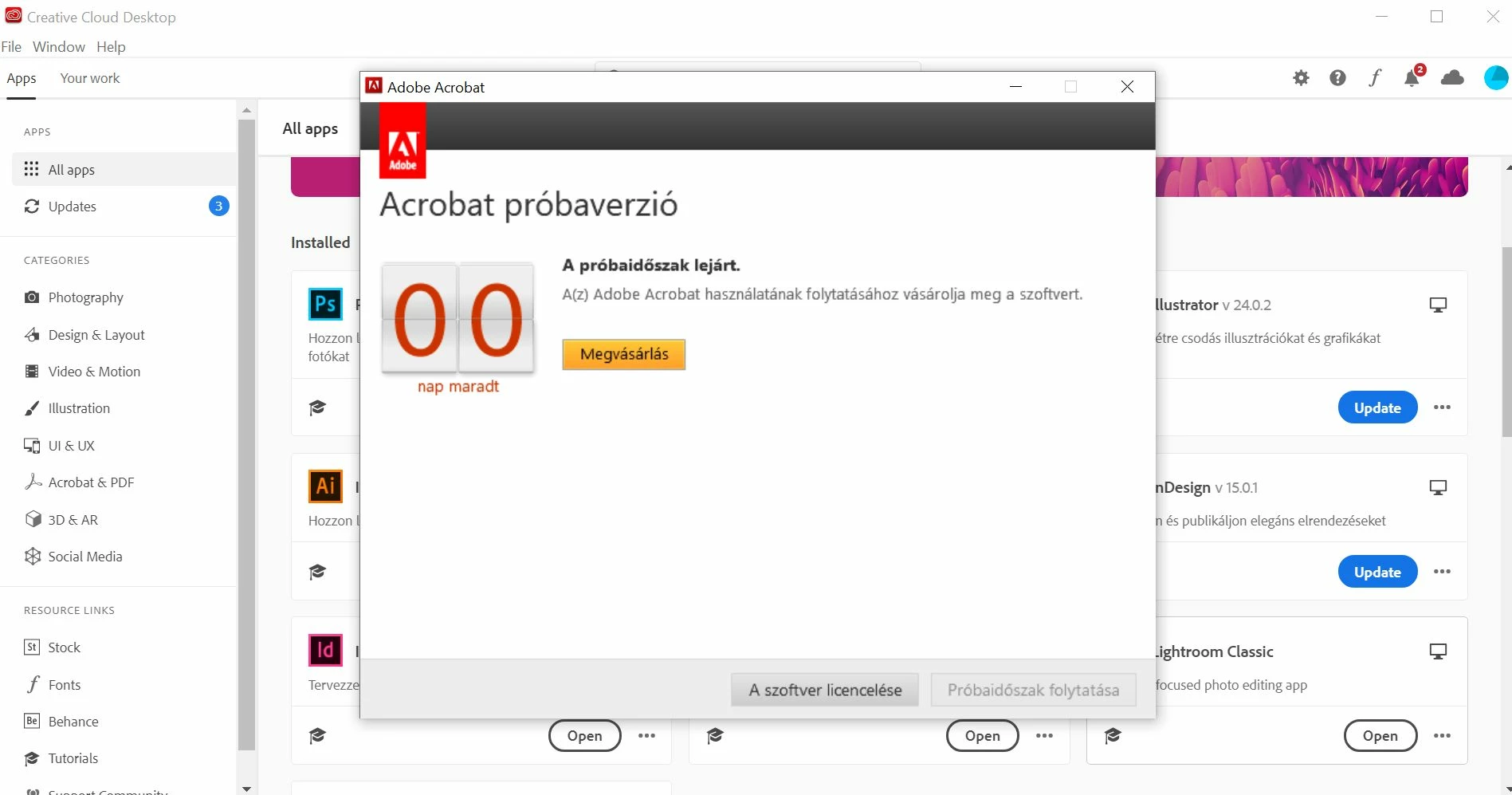 Adobe Acrobat DC problem - Trial version? | Community