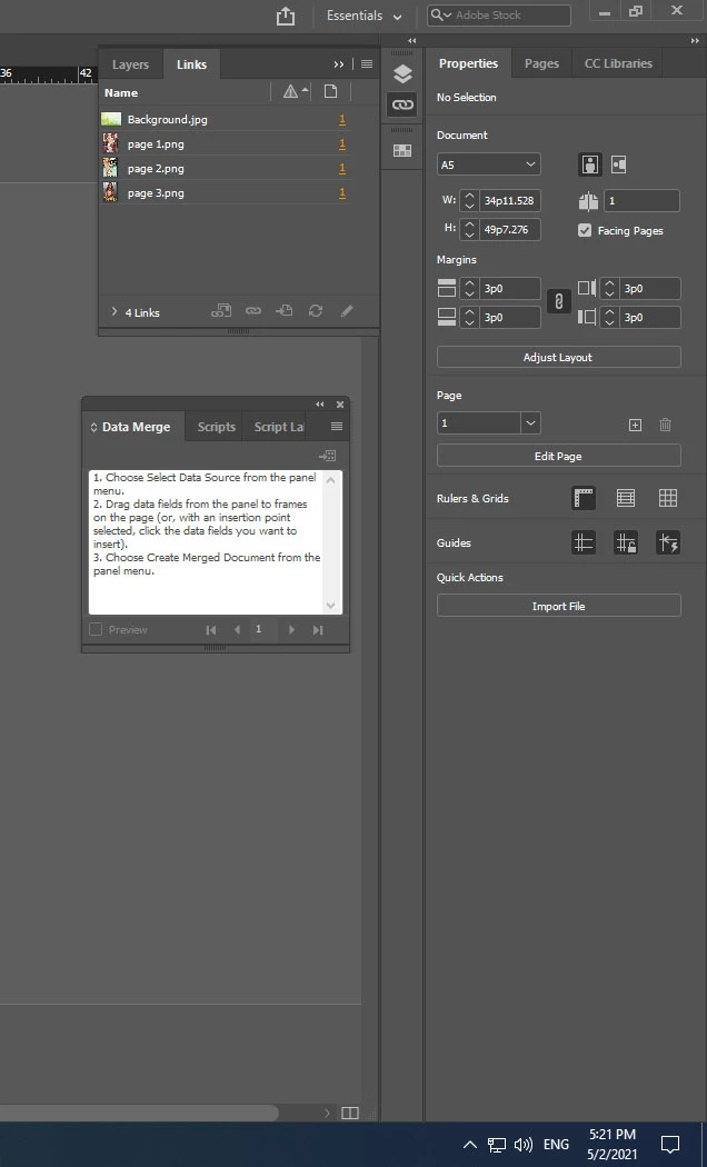 Adobe InDesign Data Merge Issue | Community