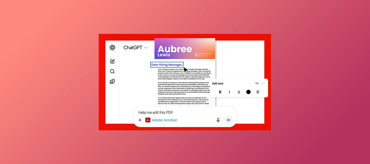 Job Hunting Made Easier: Use Adobe Acrobat Right Inside ChatGPT