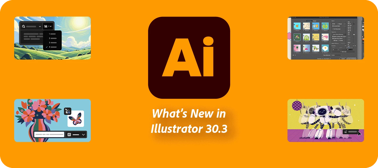 Illustrator 30.3 | Turntable, Auto Select, Style Reference, and Cloud Export Enhancements