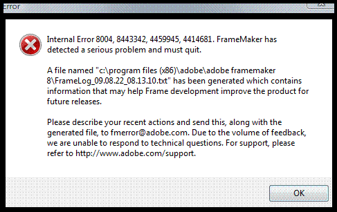 Trouble installing Frame and Acrobat on Vista | Community