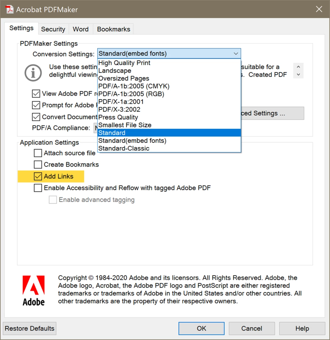 hyperlinks from MS Word not working in PDF | Community