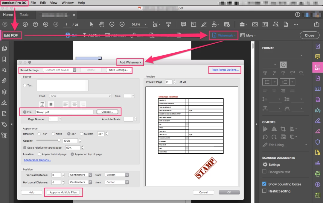 How can I stamp multiple pages of the same PDF with a batch stamp ...