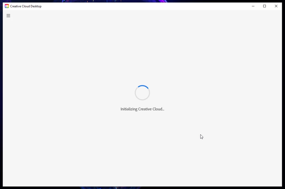 Initializing Creative Cloud... stuck forever | Community