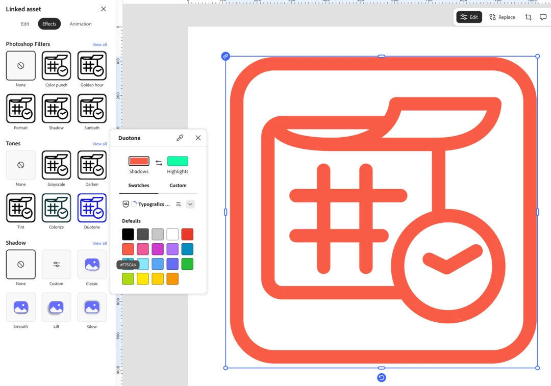 New to Adobe Express - Can you change the color of an element or design ...
