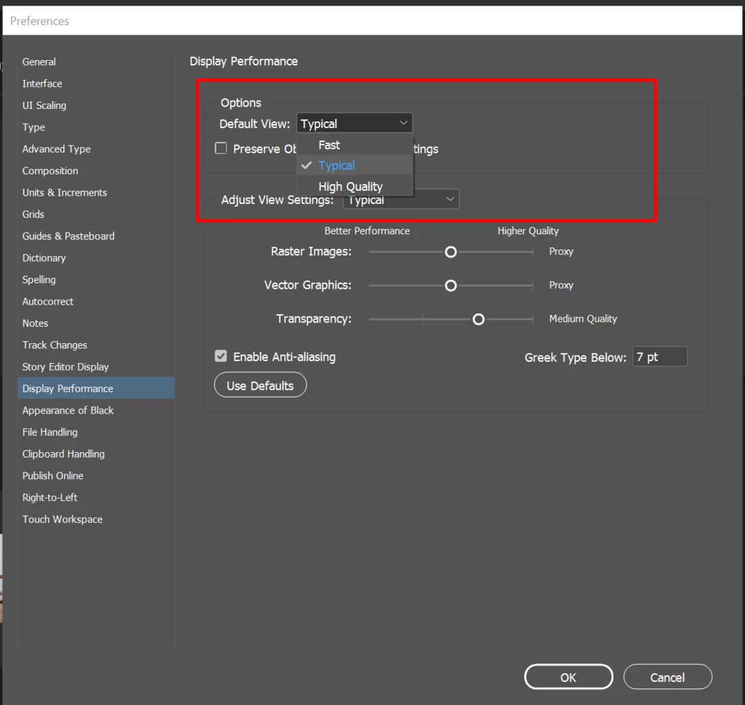 InDesign Preferences Reset After Crashing - Display Performance and ...