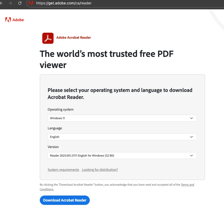 Unable to install Acrobat Reader in Windows 11 | Community