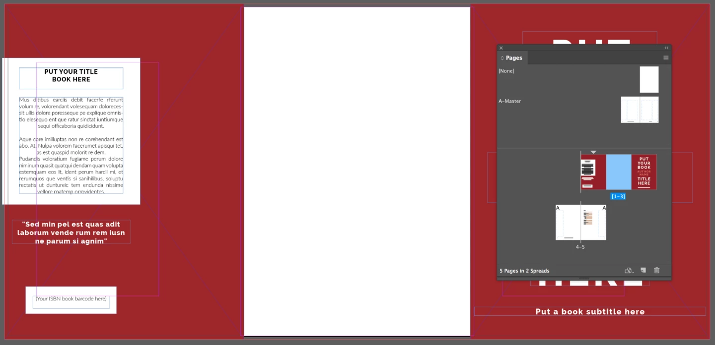 How to set out a Book Cover with Indesign, including spine and inside F ...