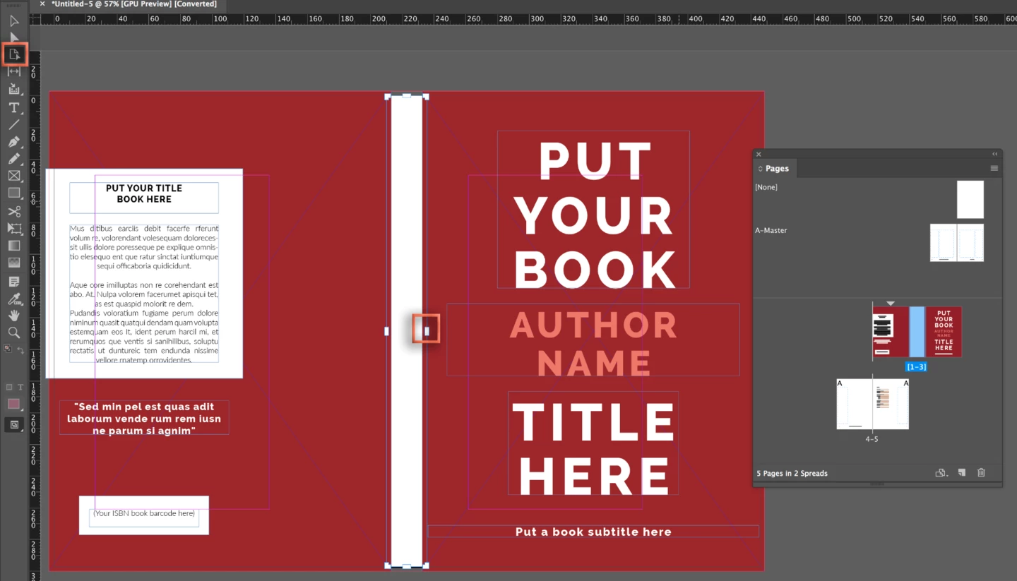 How to set out a Book Cover with Indesign, including spine and inside F ...