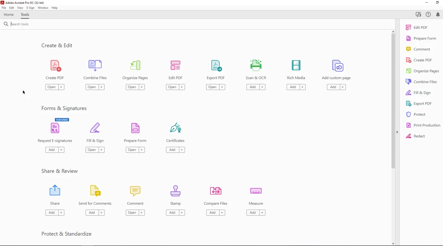 Missing Tools In Acrobat Pro DC | Community