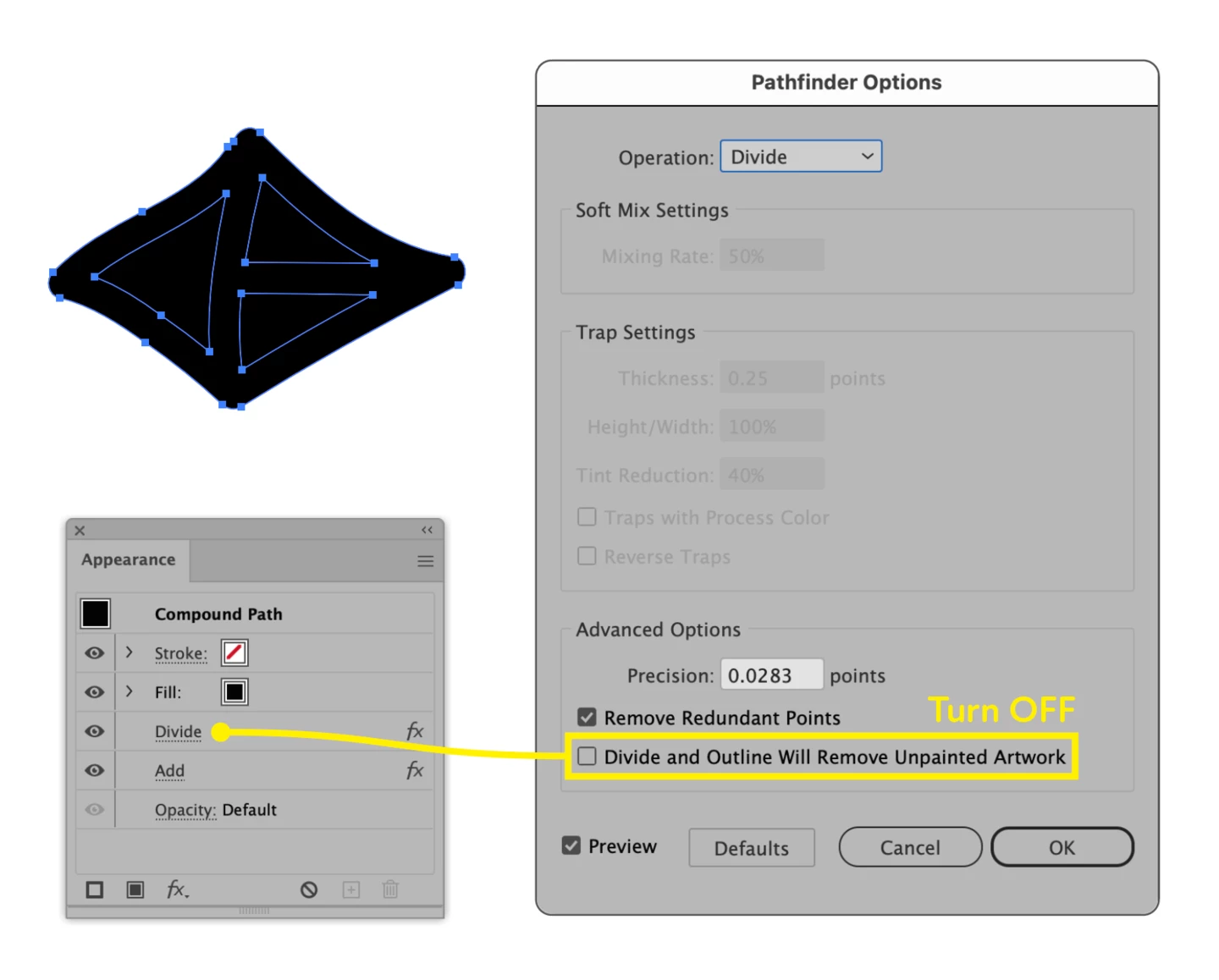 Removing points from the inside of a shape using scripts | Community