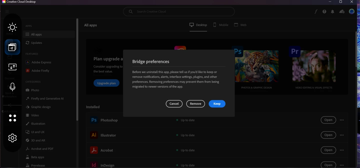 Creative Cloud is starting on its own and repeatedly showing the same ...