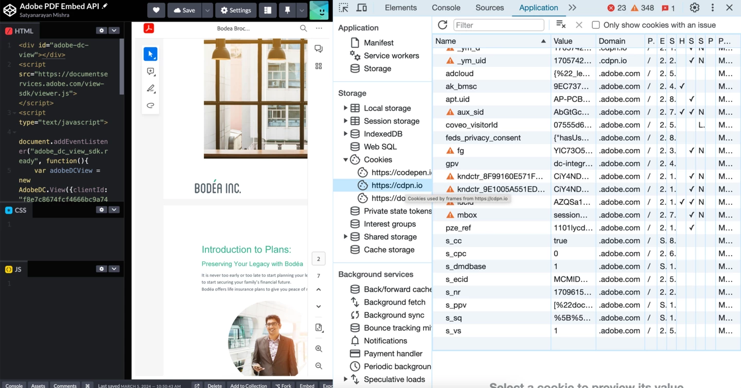 Facing difficulty loading PDF EMBED API document cloud resources ...