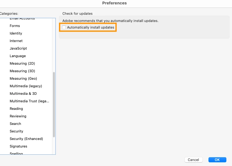 Disable Adobe Collaboration Synchronizer - Adobe Acrobat Pro 2020 ...