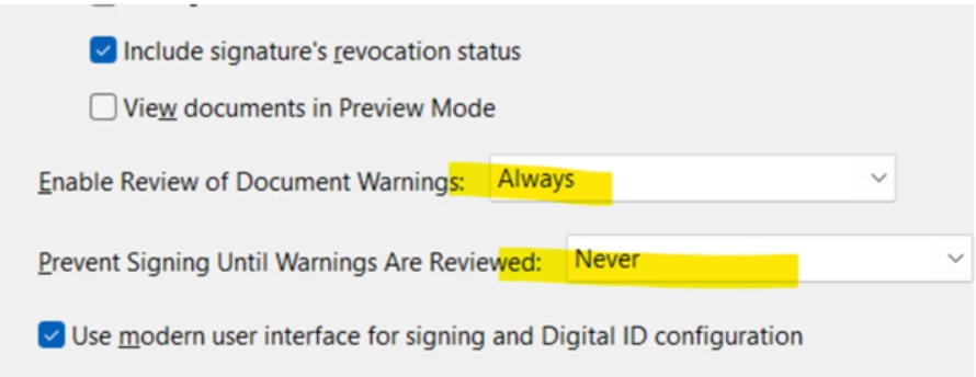 Warning When Signing PDF Form Document | Community