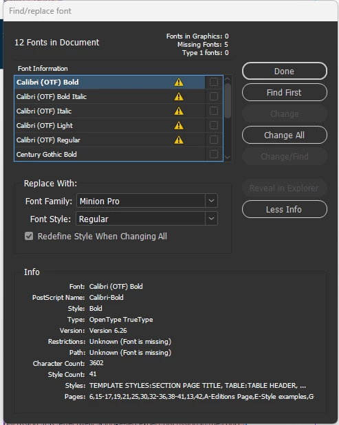 InDesign Not Recognizing Calibri After Windows Update | Community