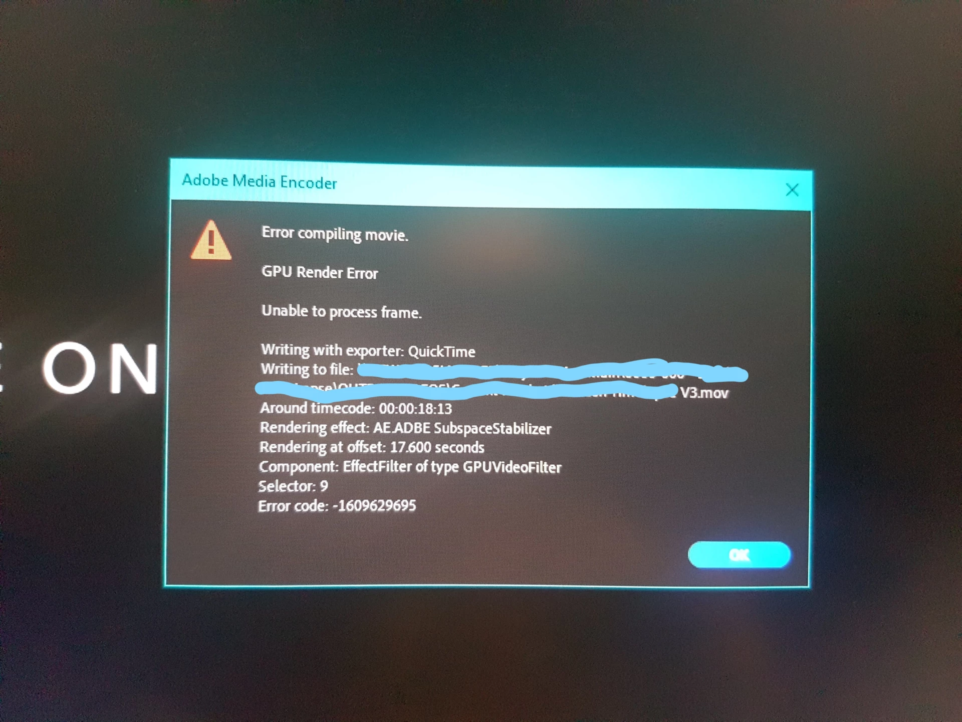 Error compiling movie. | Community