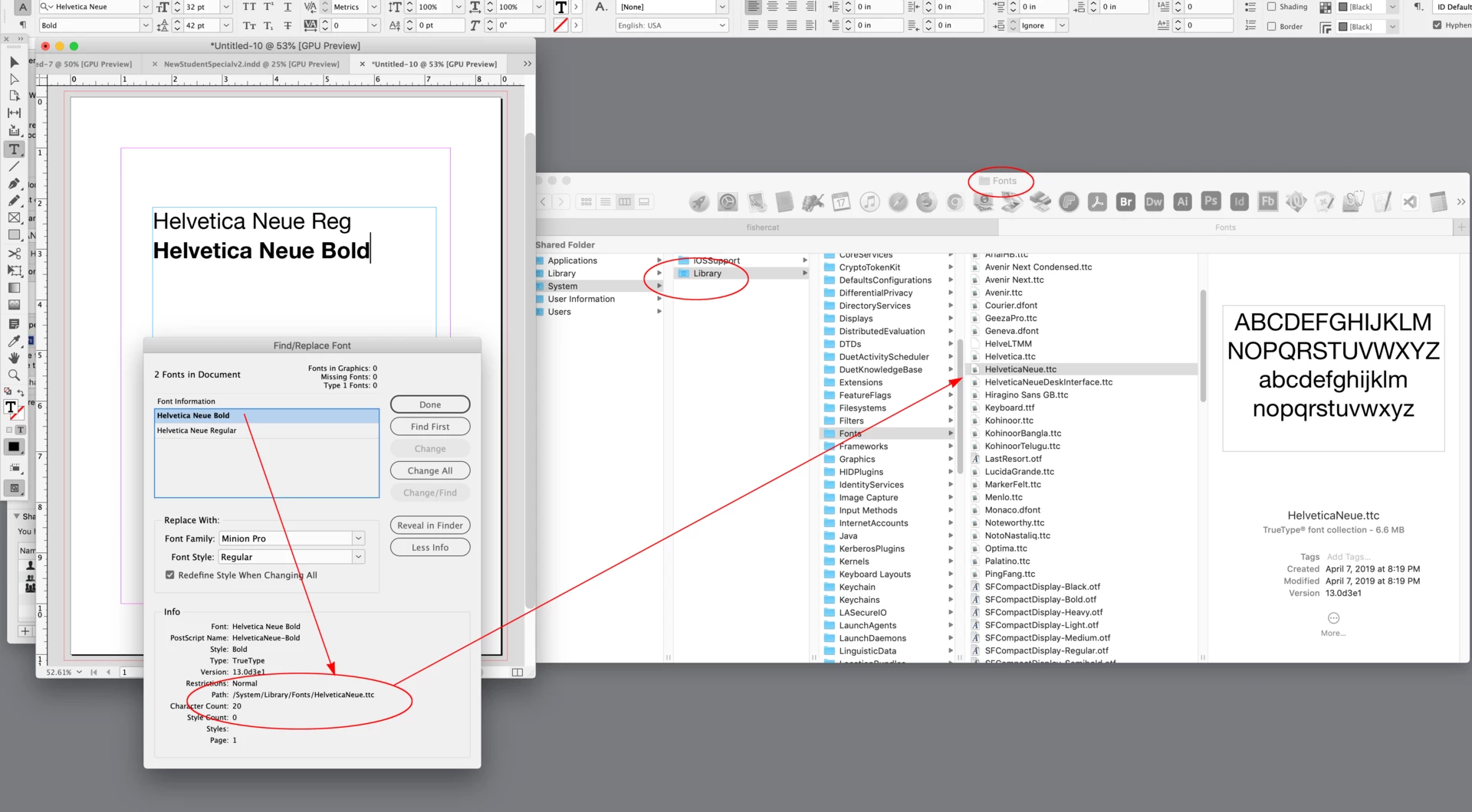 Font issues with Helvetica Neue bold in InDesign | Community