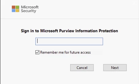 Signing into Microsoft Purview Information Protection does not save ...