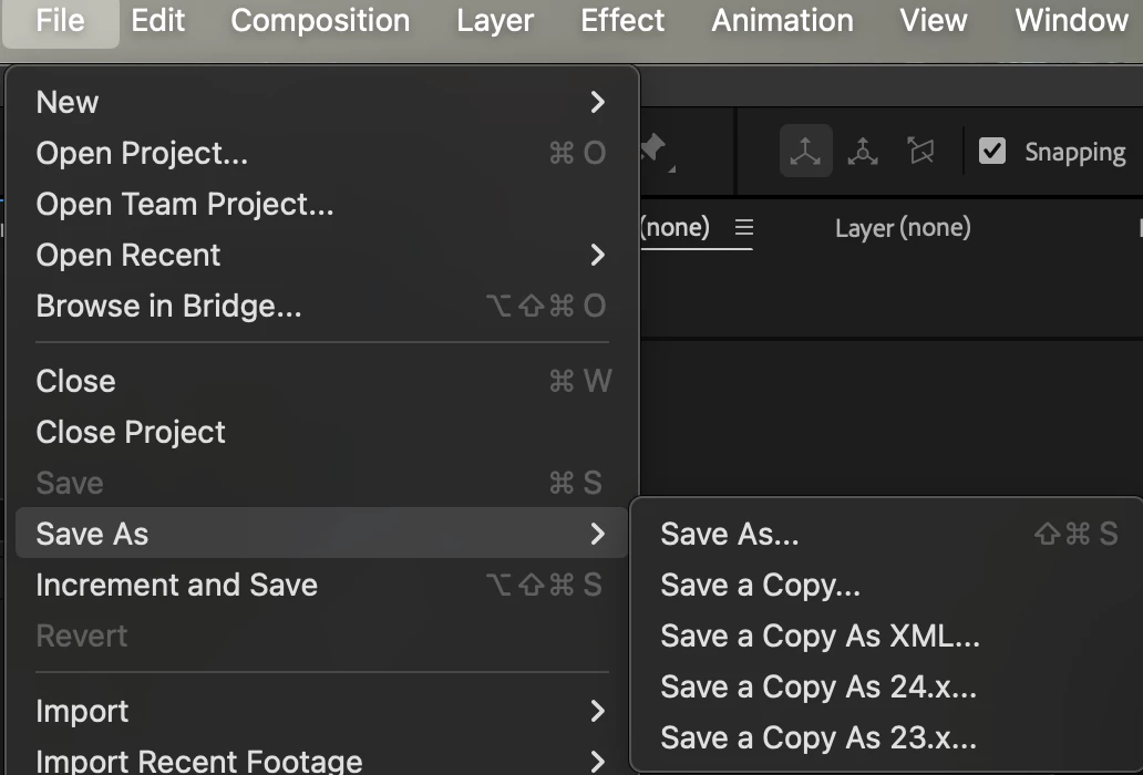 After Effects file from 2025 to 2024? | Community