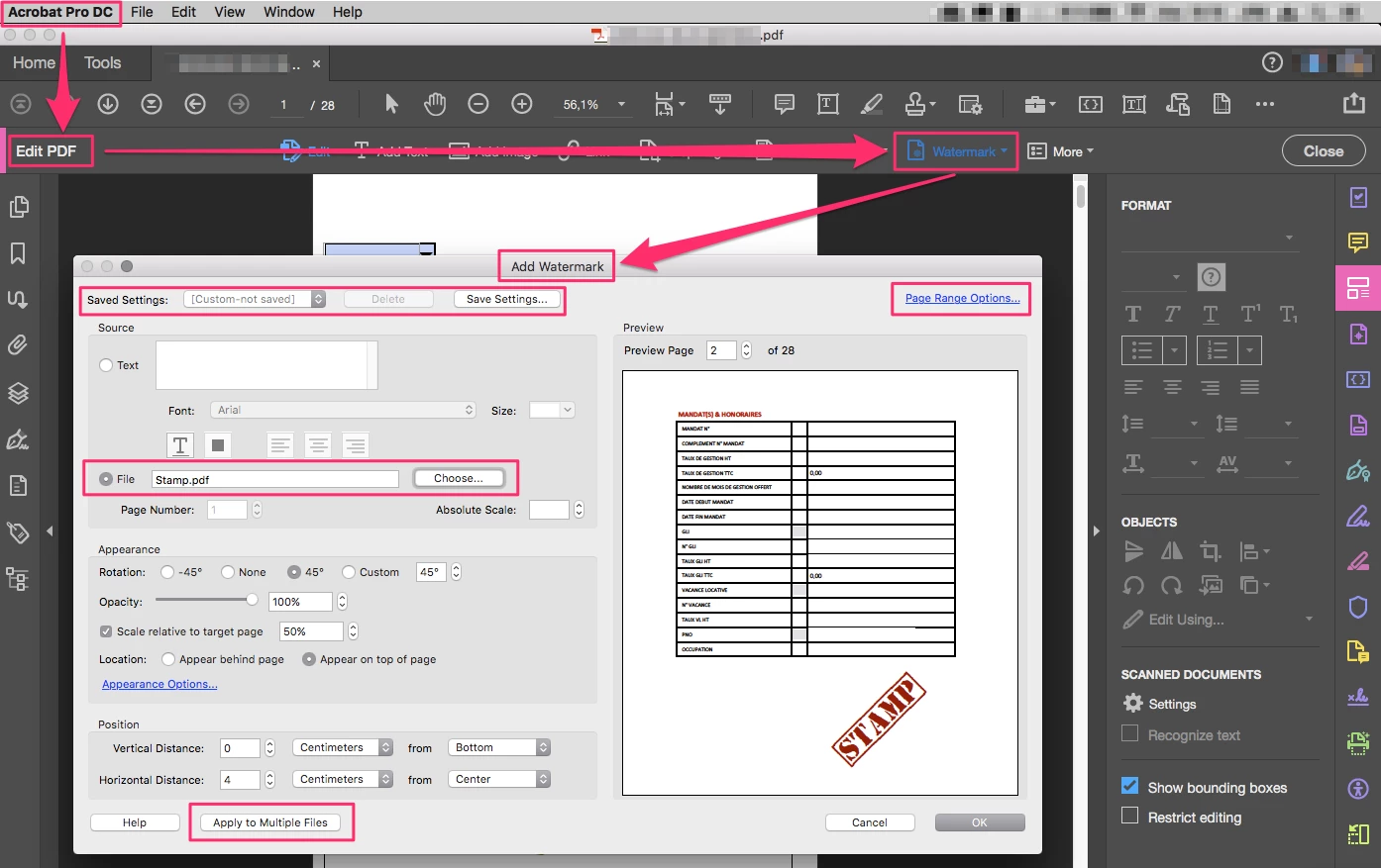 How can I stamp multiple pages of the same PDF with a batch stamp ...