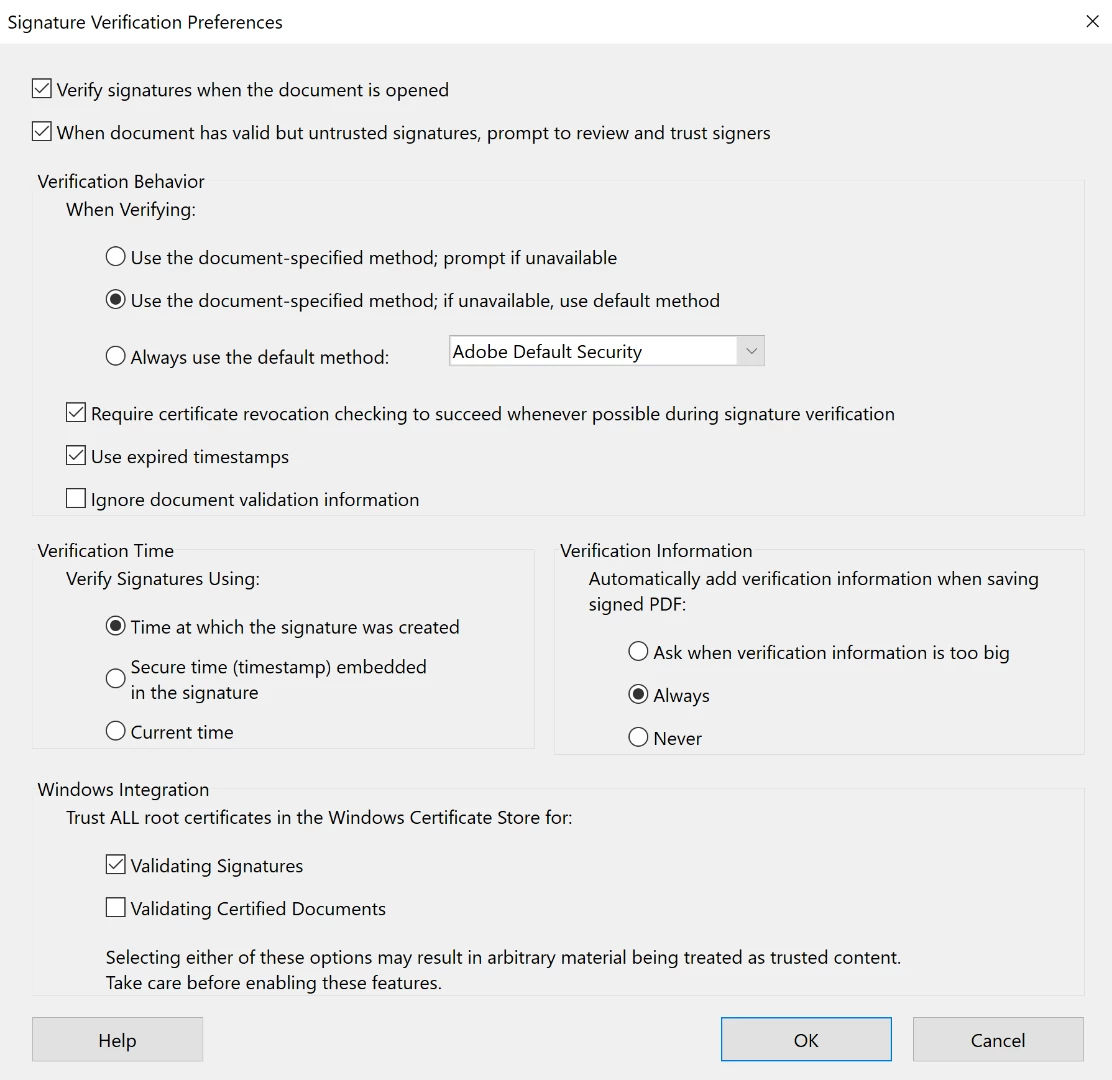 hi i am not able to validate the signature in the PDF | Community