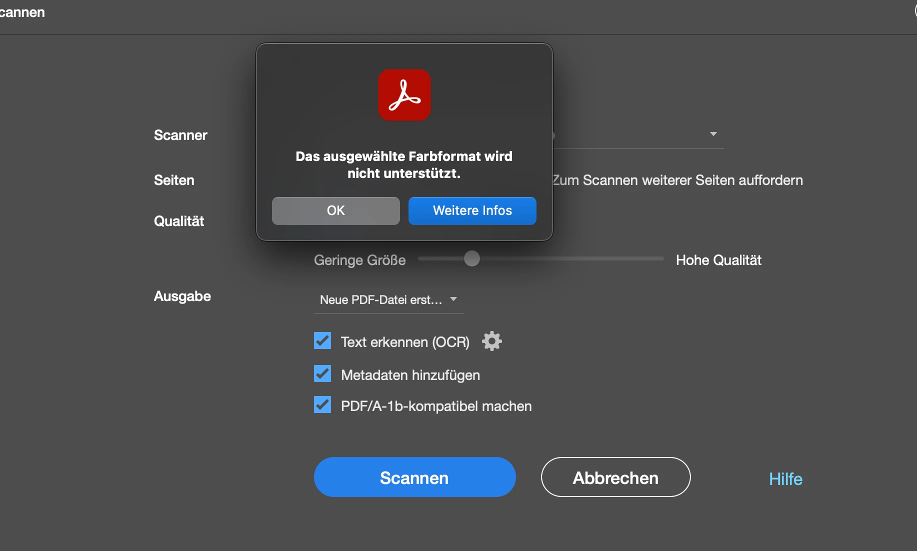 M2 Scanner Software Scan problems with MacOS Ventura, Apple MacBook Air M2 & Acrobat Pro on ...
