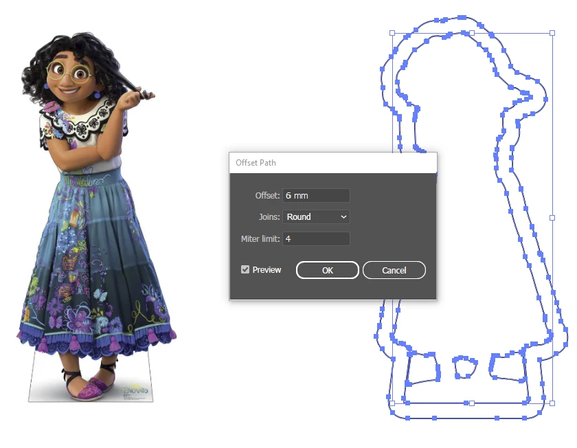 Fastest Path Offset What is the best and easiest way to offset a path around a cutout image ...