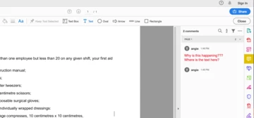 Text on pdf disappearing using the Text feature when using the Comment ...