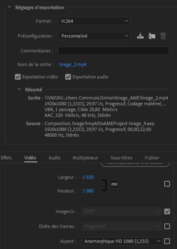 Media Encoder render format changed | Community