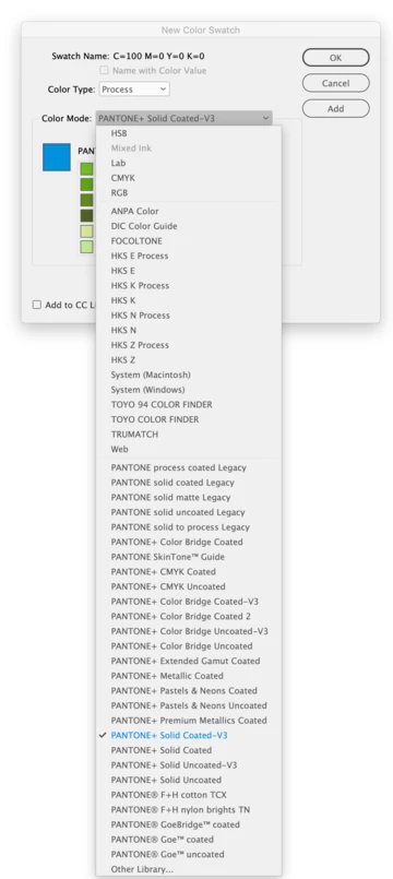 Missing Pantone Coated and UnCoated Colors in InDesign | Community