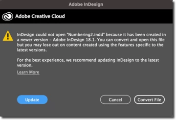 All files getting damaged/ corrupted after upgrading to inDesign v16.3 ...