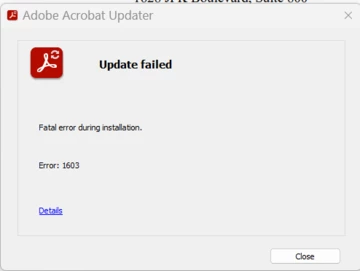 My adobe acrobat keeps telling me it cannot update | Community