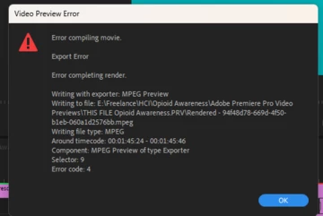 Error completing render. Error code:4. How to fix? | Community
