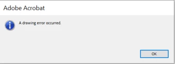 Error message when open pdf : There was an error processing a page ...