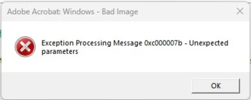 Exception Processing Message 0xc000007b - Unexpected parameters | Community