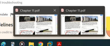 One Adobe Acrobat file with two taskbar items | Community