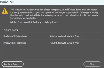 Not Observe Lettering InDesign not finding a font that should be accessible from Adobe Fonts ...