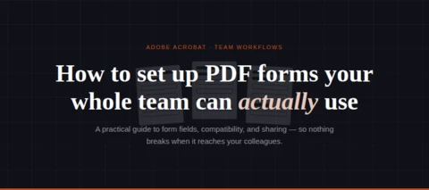 How to set up PDF forms your whole team can actually use