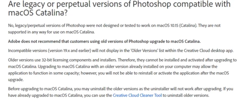 Adobe Creative Cloud and MacOS Catalina | Community