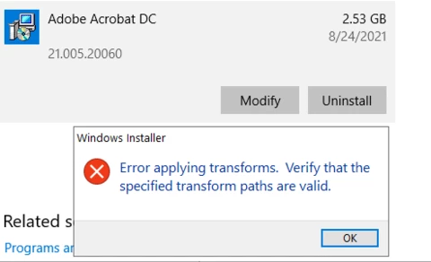 Windows cannot find 'C:\Program Files (x86)\Adobe\Acrobat DC\Acrobat ...