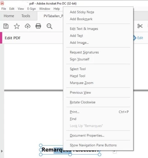 Adobe Acrobat Pro - copy paste option not available in contextual menu ...