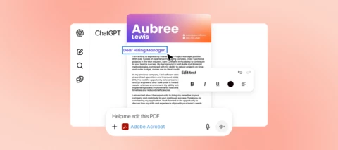ChatGPT feature in Acrobat
