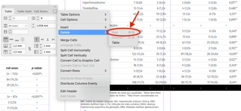 InDesign - Delete row in table | Community