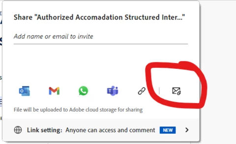How to share pdf file by email as attachment and NOT with adobe itself ...