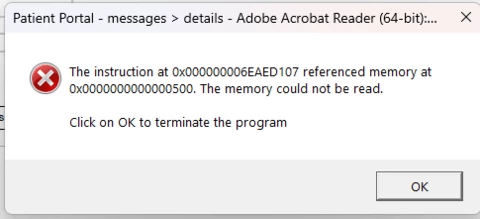 Error message after closing Acrobat Pro. | Community