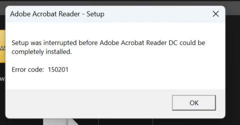 Adobe acrobat failed to install | Community