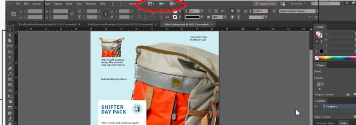 View Options Indesign View, Screen mode, Arrange options missing from top- panel in InDesign ...